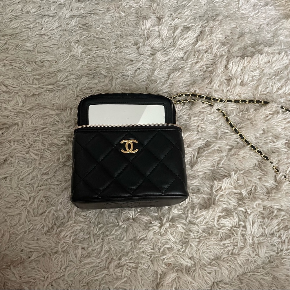 Chanel Black Mini Vanity Bag with Gold Hardware